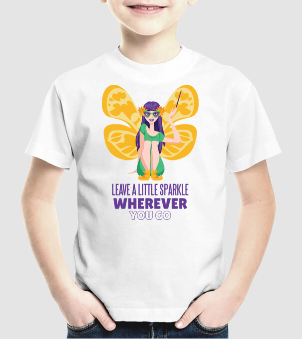 Leave a little sparkle wherever you go model alb pe tricou