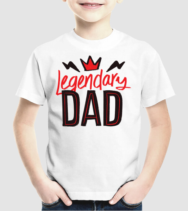 Tată legendar model alb pe tricou