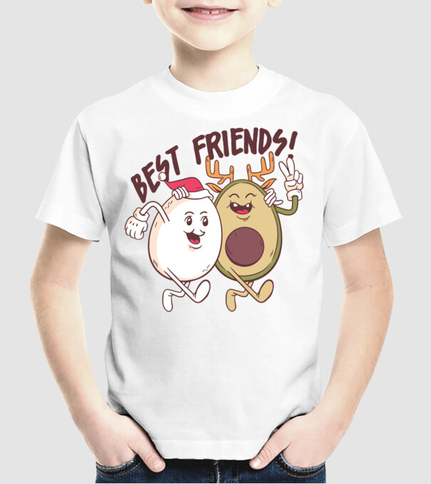 Cei mai buni prieteni vegan model alb pe tricou