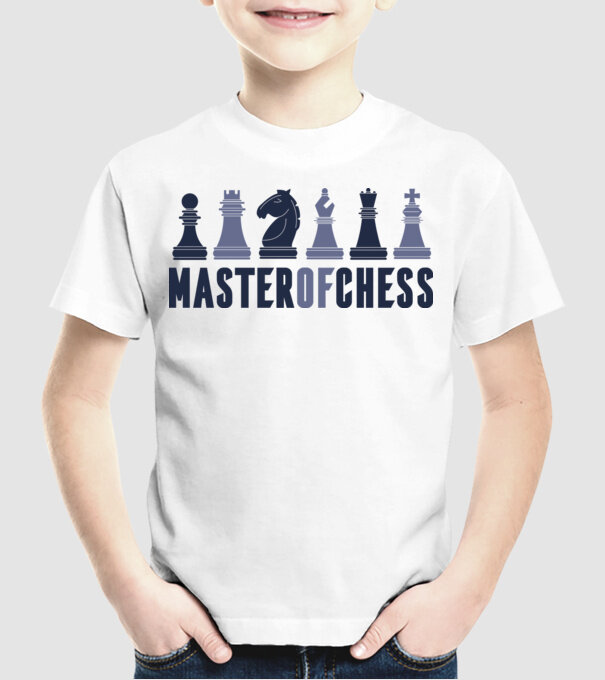Master of Chess model alb pe tricou