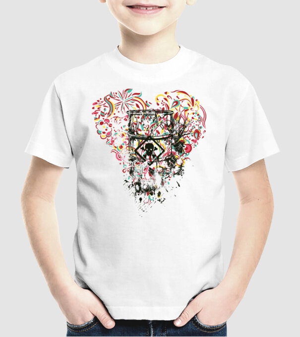 Inimă otrăvită model alb pe tricou