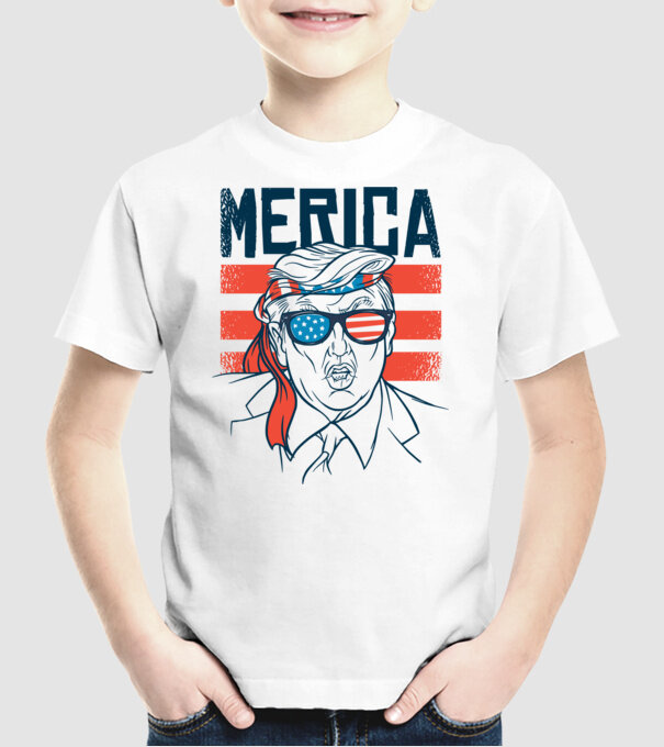 Merica Trump 2020 Usa model alb pe tricou