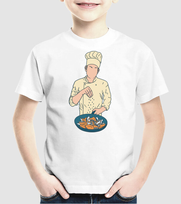 Maestru Bucătar model alb pe tricou