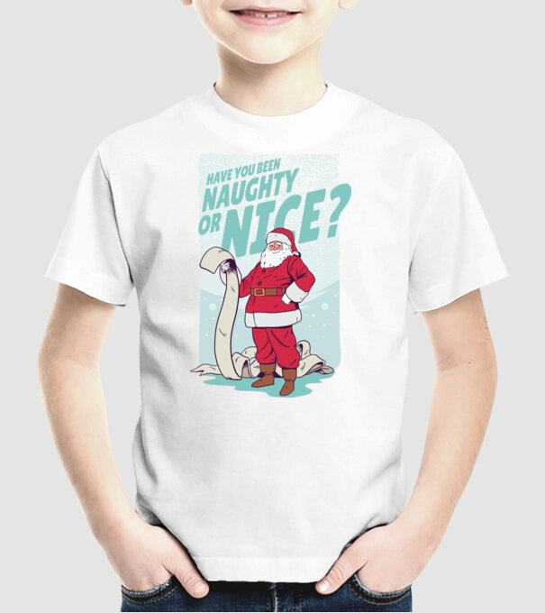 Lista de cadouri Moș Crăciun - tricou Crăciun model alb pe tricou