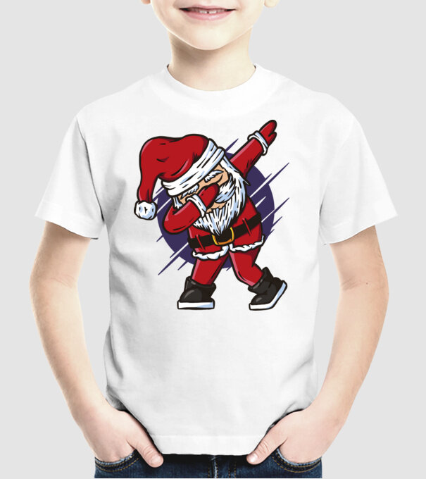 Moș Crăciun DAB model alb pe tricou