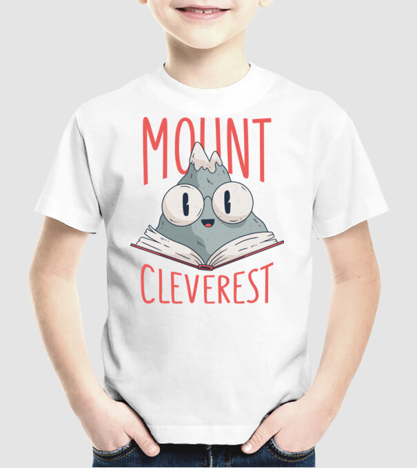 Tricou Mount Cleverest model alb pe tricou