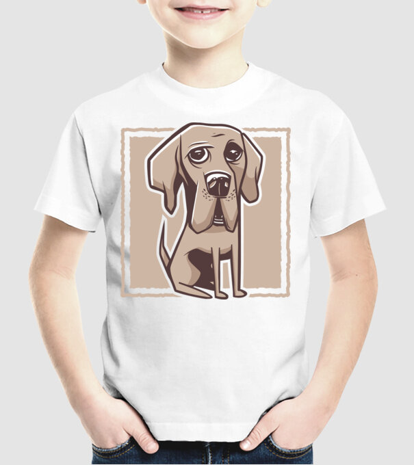 Câine Mastiff german model alb pe tricou
