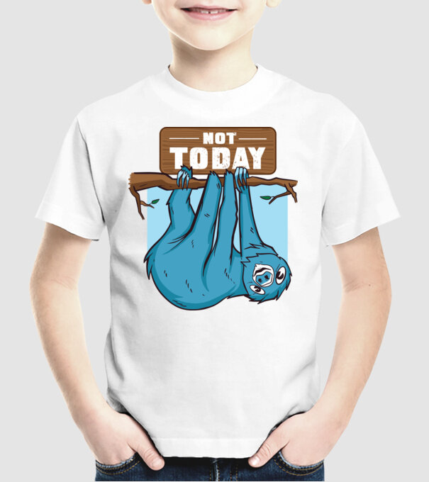 Not today Leneș model alb pe tricou