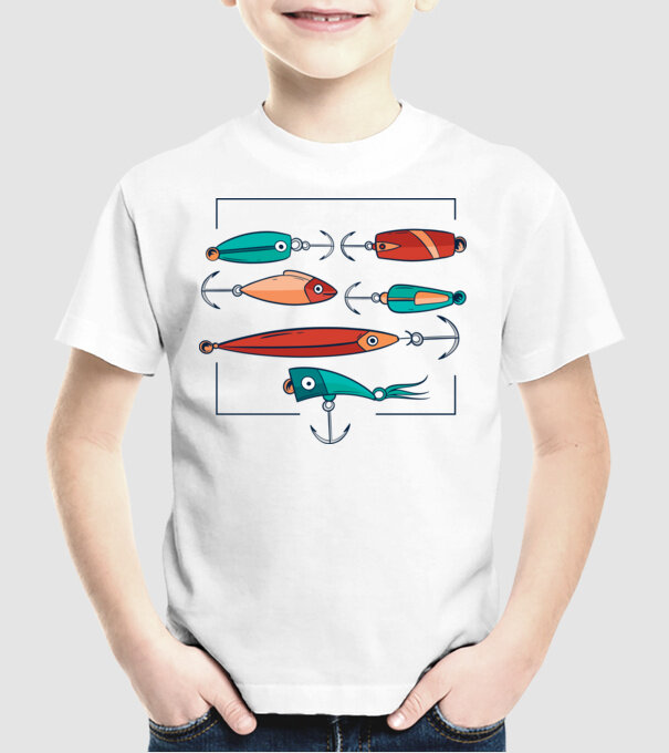 Pescuit la trena Momeli model alb pe tricou