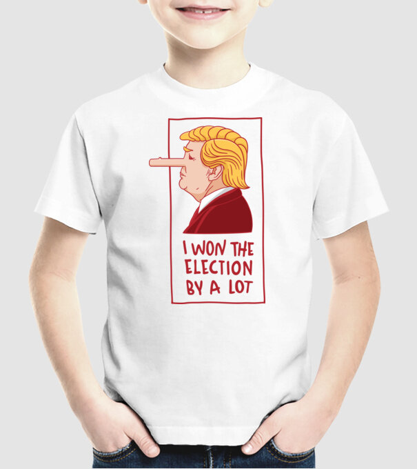 Pinocchio Trump model alb pe tricou