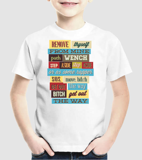 Remove thyself from mine path wench model alb pe tricou