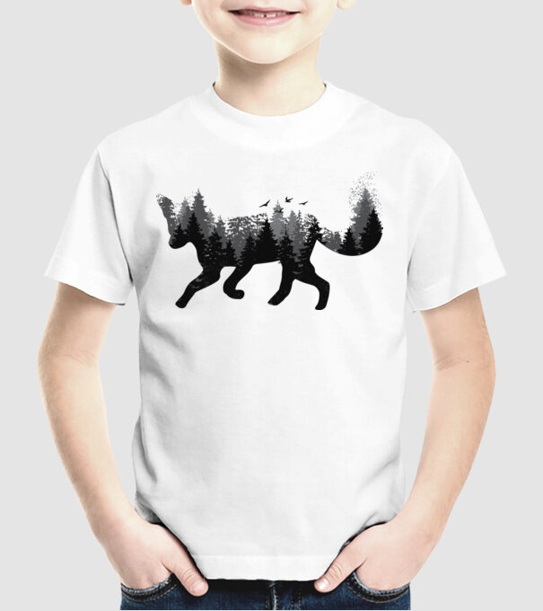 Vulpe pădure Natură model alb pe tricou