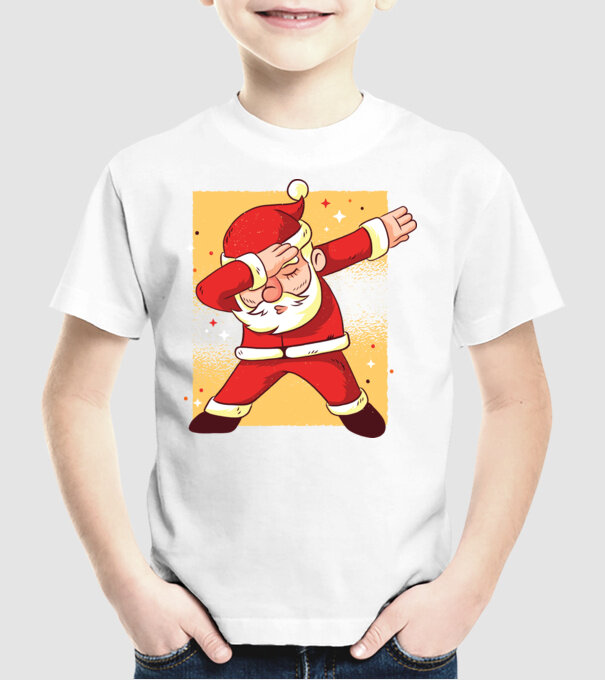 Santa DAB Moș Crăciun model alb pe tricou