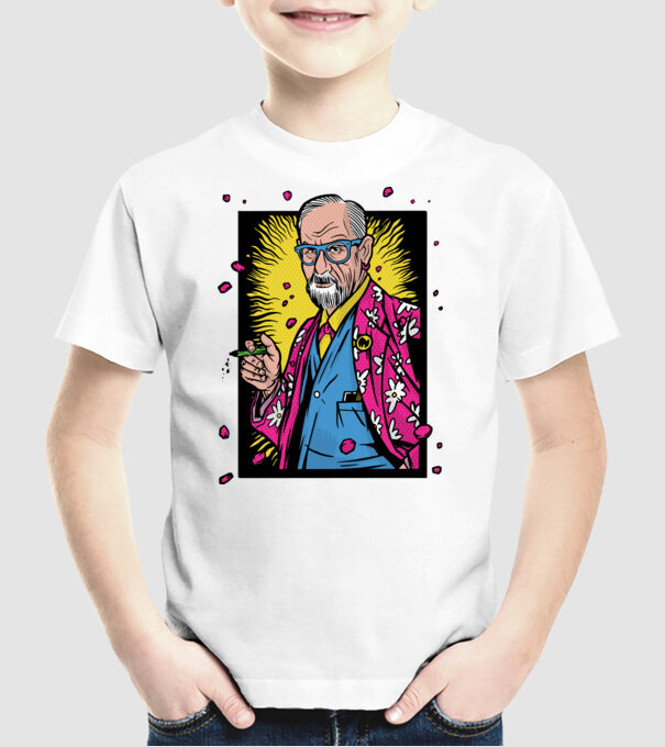 Sigmund Freud Filozof model alb pe tricou