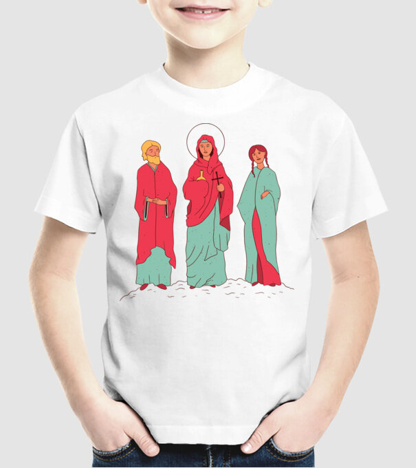 Sfinți model alb pe tricou