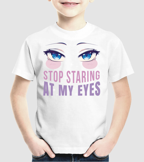 Ochi sexy Anime model alb pe tricou