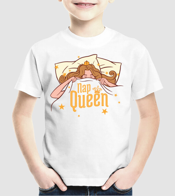 Regina somnului model alb pe tricou