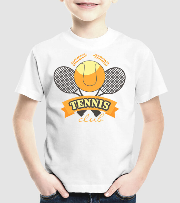 Tennis Club model alb pe tricou