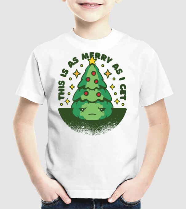 This is as merry as i get tricou Crăciun model alb pe tricou