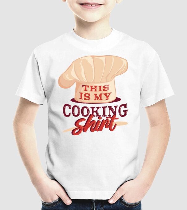 This is my Cooking Shirt model alb pe tricou