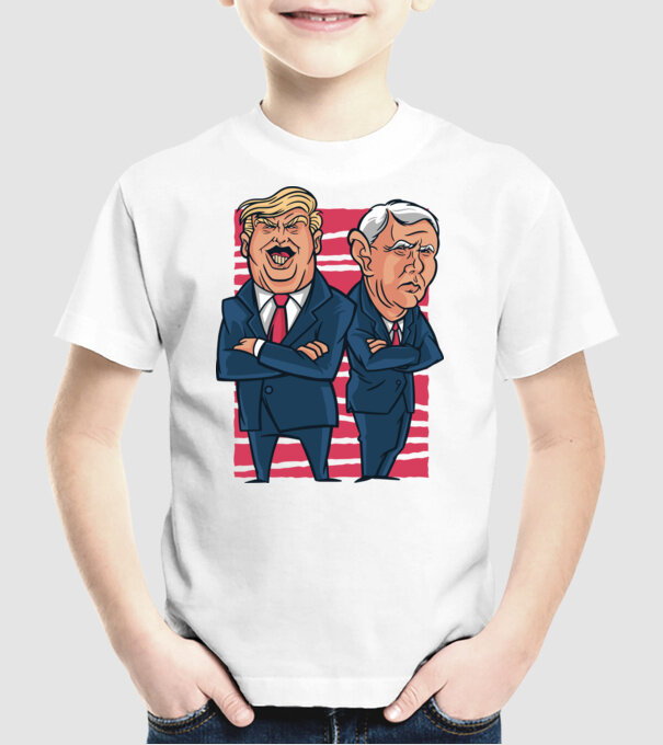 Trump Pence USA model alb pe tricou