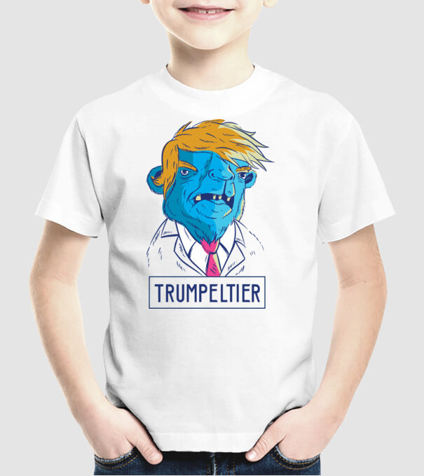 Trumpeltier monstru Trump model alb pe tricou