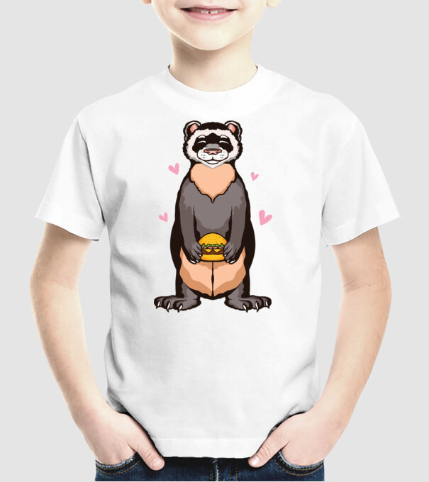 Dihor vânător model alb pe tricou