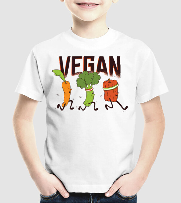 Legume vegan model alb pe tricou