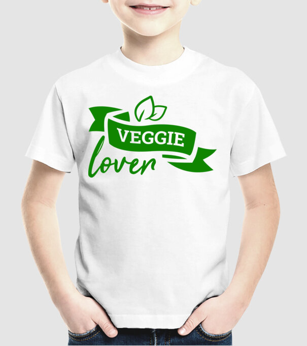 Veggie lover Iubitor de legume model alb pe tricou