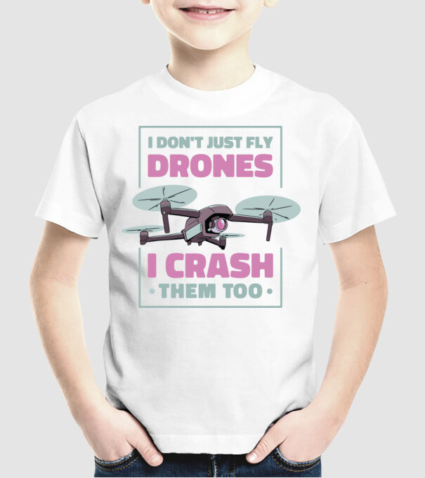 Tricou drone model alb pe tricou