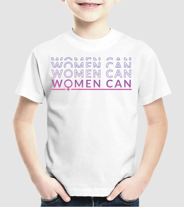 Women Can Ziua femeii model alb pe tricou