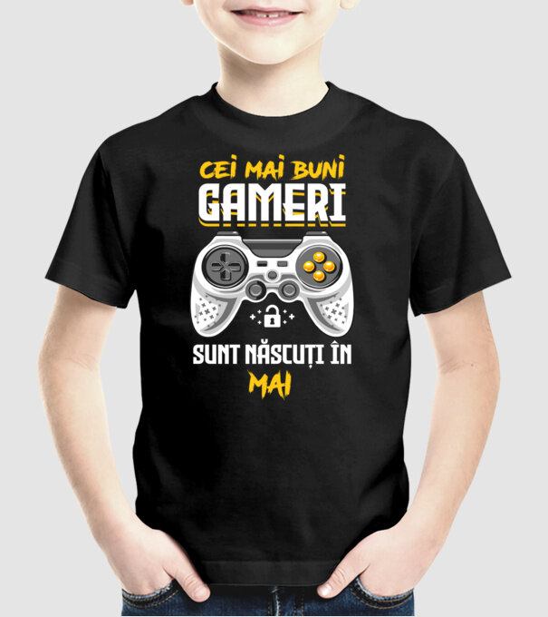 cei mai buni gameri sunt născuți în mai model negru pe tricou
