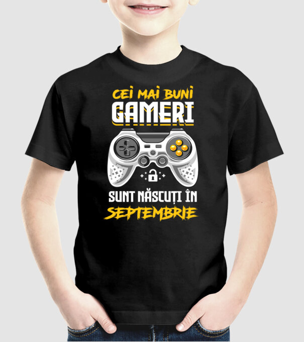 cei mai buni gameri sunt născuți în septembrie model negru pe tricou