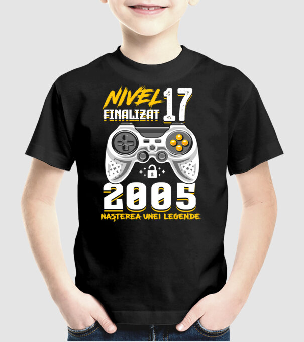Nivel 17 finalizat. 2005 nașterea unei legende model negru pe tricou