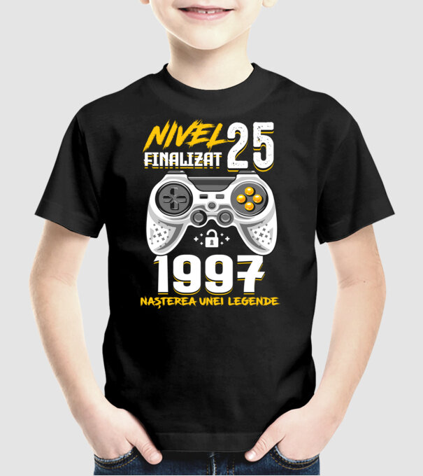 Nivel 25 finalizat. 1997 nașterea unei legende model negru pe tricou