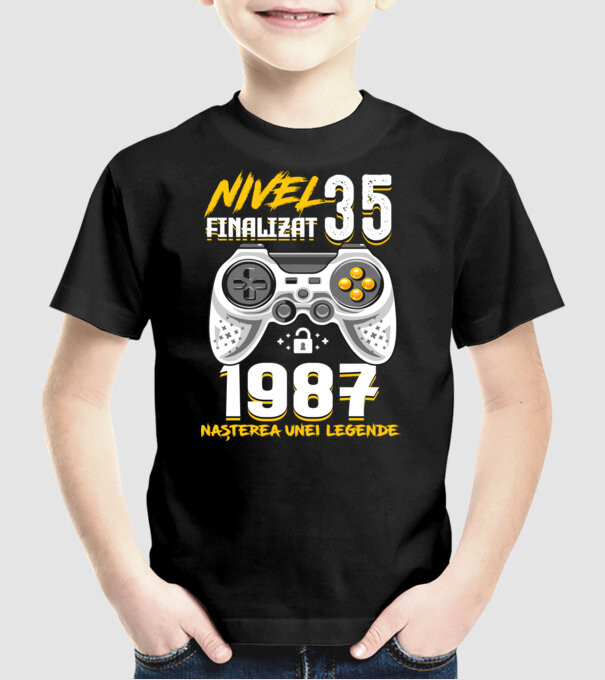 Nivel 35 finalizat. 1987 nașterea unei legende model negru pe tricou