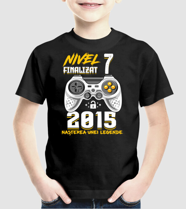 Nivel 7 finalizat. 2015 nașterea unei legende model negru pe tricou