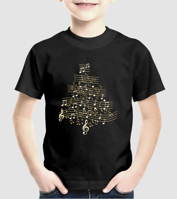 note de Crăciun model negru pe tricou