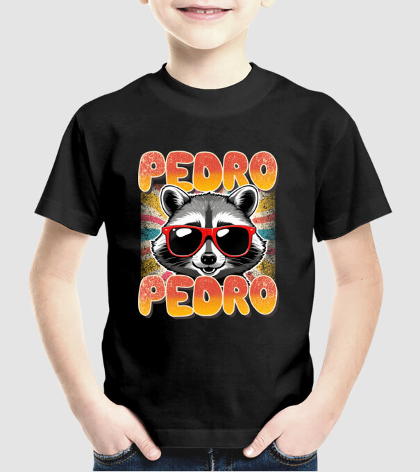 Pedro Pedro groovy retro model negru pe tricou