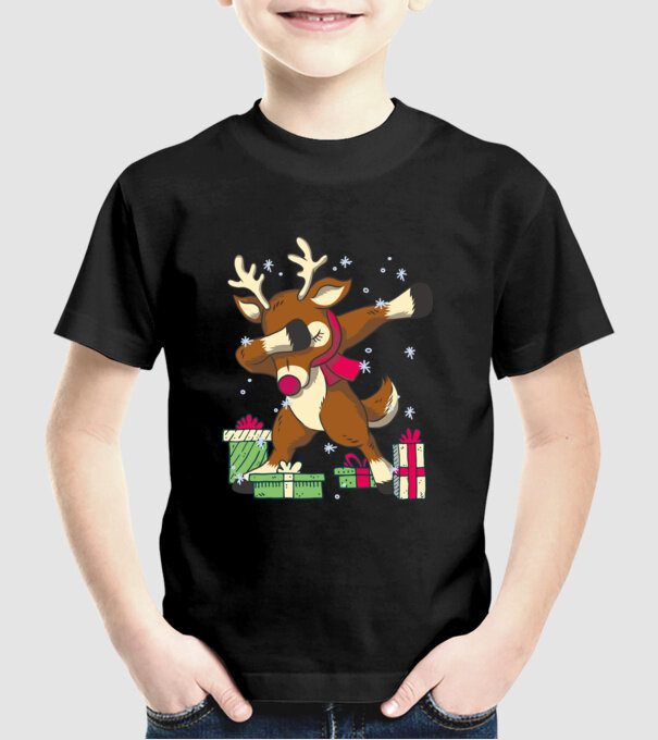 Rudolph DAB model negru pe tricou