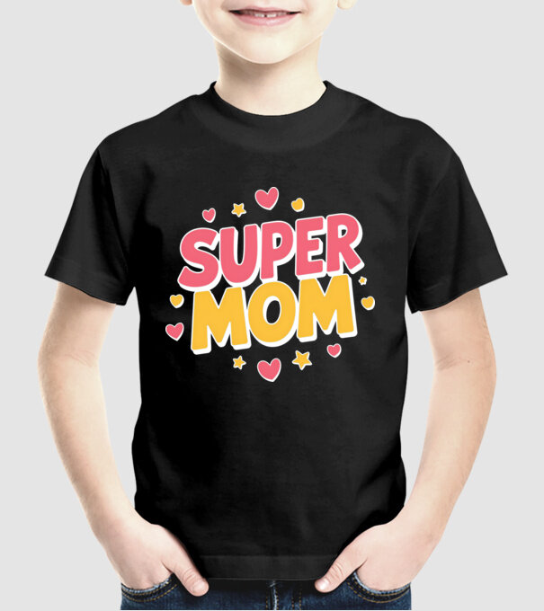 Super Mom Negru model negru pe tricou