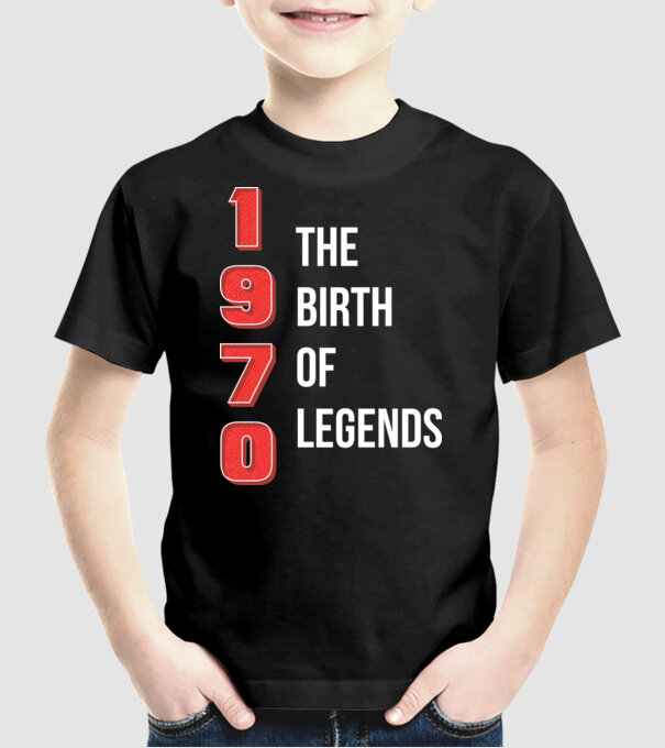 1970 the birth of legends model negru pe tricou