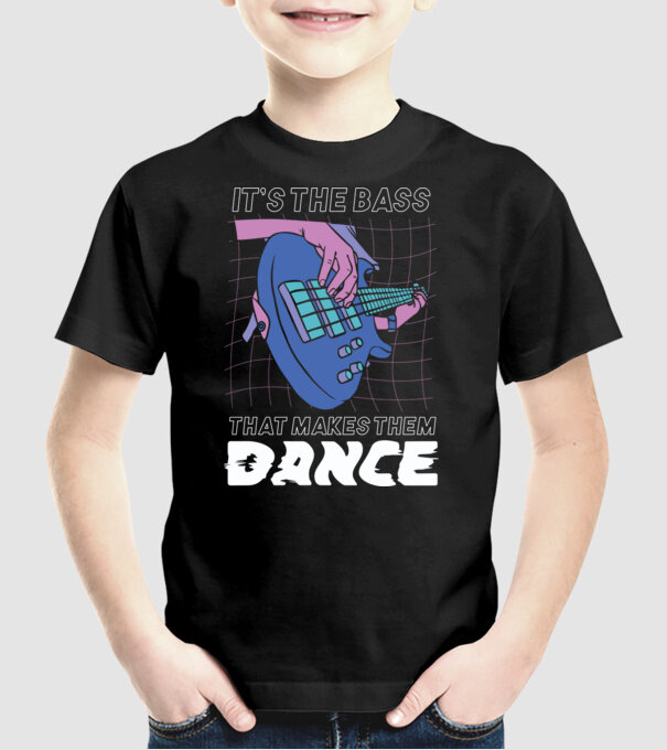 Basul stabilește ritmul model negru pe tricou