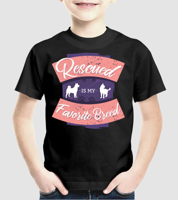 Rasa mea preferată este cea adoptată model negru pe tricou