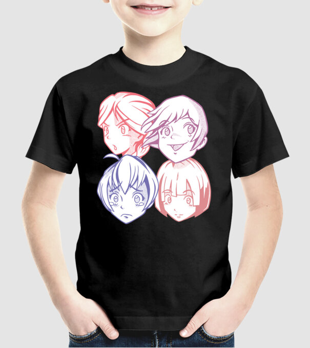Expresii Anime model negru pe tricou