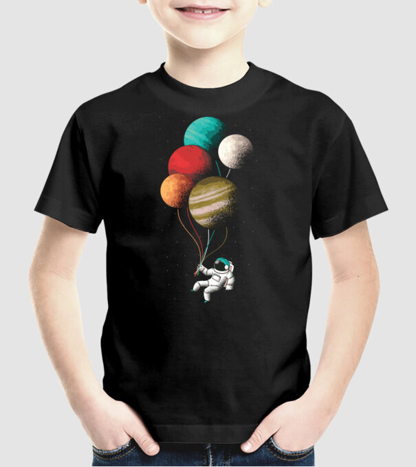 Astronaut Balloons baloane astronaut model negru pe tricou
