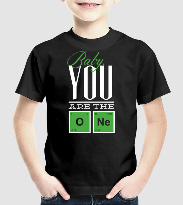 Baby you are the one model negru pe tricou