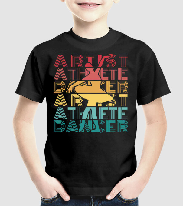 Dansatoare de balet model negru pe tricou