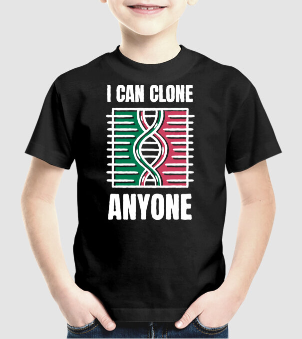 Clonez pe oricine Biolog model negru pe tricou