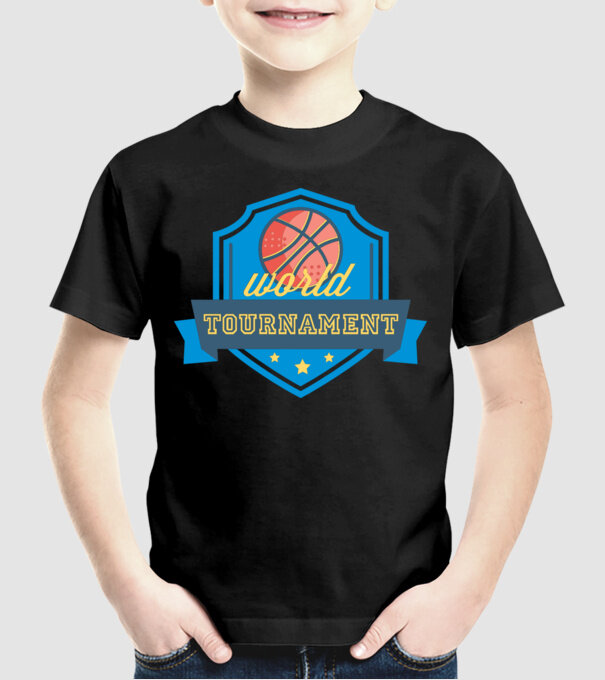 Basketball Tournament model negru pe tricou